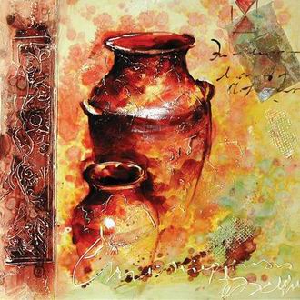Textured Utensils oil painting